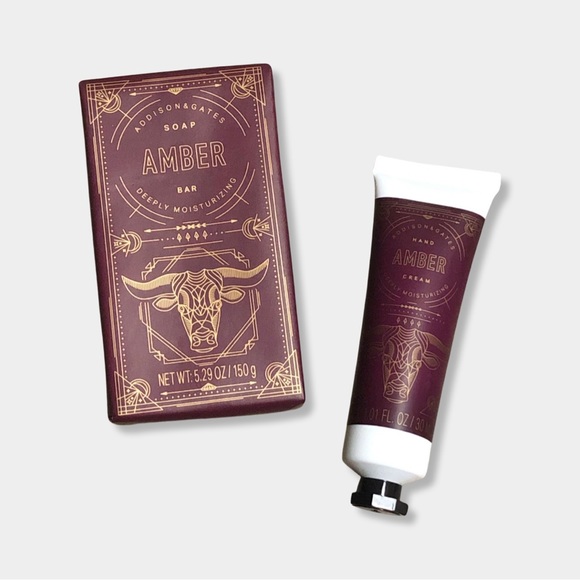 Addison & Gates Grooming Addison Gates Amber Deeply Moisturizing Soap Bar Hand Cream Lotion